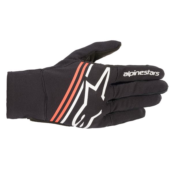 Motorcycle Gloves Alpinestars Reef Black White Red Fluo Motorcycle Gloves Alpinestars Reef Black White Red Fluo
