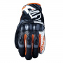 Motorcycle Gloves Five RS-C White Orange