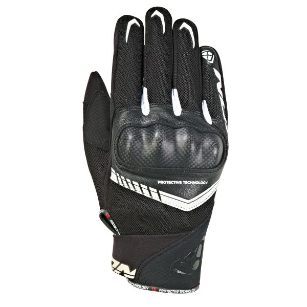 Motorcycle Gloves Ixon RS Loop 2 Black White