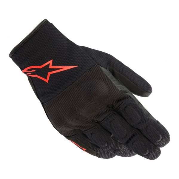 Motorcycle Gloves Alpinestars S Max Drystar Black Red Fluo Motorcycle Gloves Alpinestars S Max Drystar Black Red Fluo