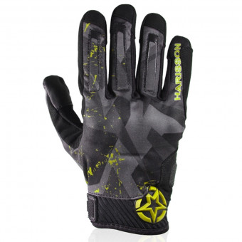 Motorcycle Gloves HARISSON Score Black Fluo