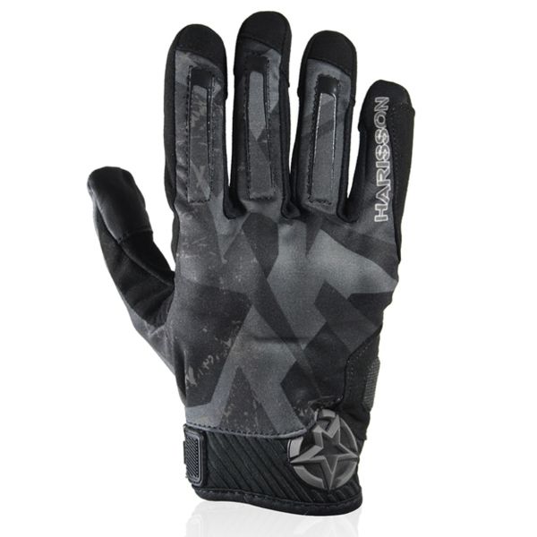 Motorcycle Gloves HARISSON Score Black Grey
