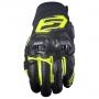 Motorcycle Gloves Five SF3 Black Yellow Neon