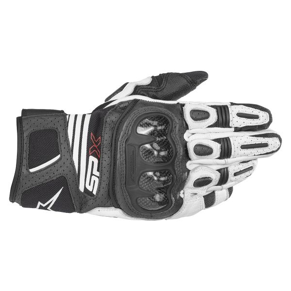 Motorcycle Gloves Alpinestars SP X Air Carbon V2 Black White Motorcycle Gloves Alpinestars SP X Air Carbon V2 Black White