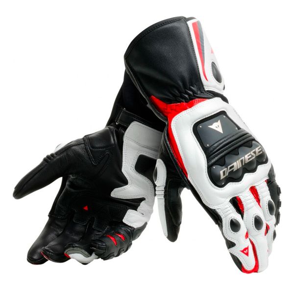 Motorcycle Gloves Dainese Steel-Pro Black White Red