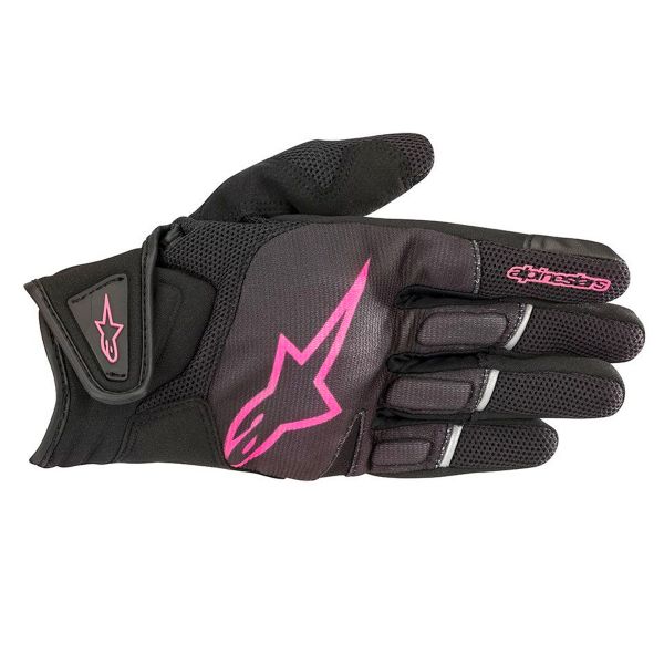 Motorcycle Gloves Alpinestars Stella Atom Black Fuchsia