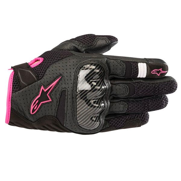 Motorcycle Gloves Alpinestars Stella SMX-1 Air V2 Black Fuchsia