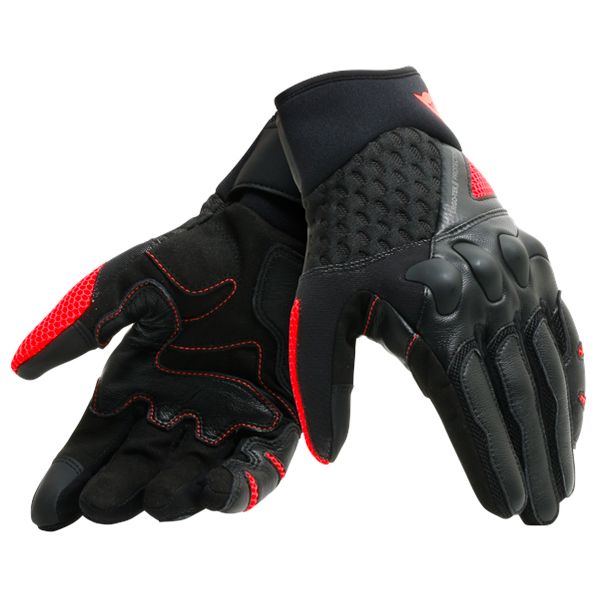 Motorcycle Gloves Dainese X-Moto Unisex Black Red Fluo