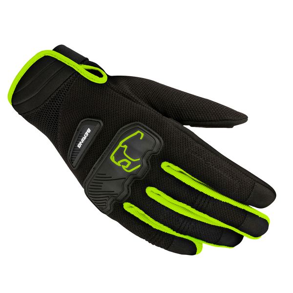Motorcycle Gloves Bering York Black Fluo