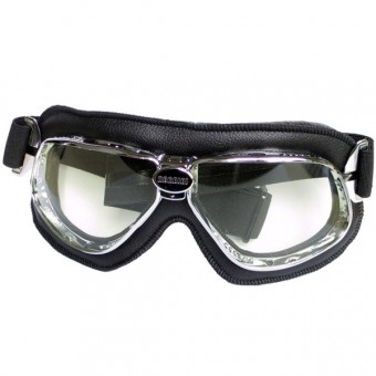 Motorcycle Goggles Nannini Cruiser Chrome Black Motorcycle Goggles Nannini Cruiser Chrome Black