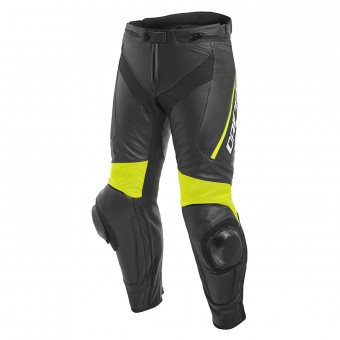 Motorcycle Trousers Dainese Delta 3 Black Fluo Yellow