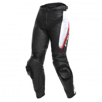 Motorcycle Trousers Dainese Delta 3 Lady Black White Red