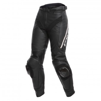 Motorcycle Trousers Dainese Delta 3 Lady Black White