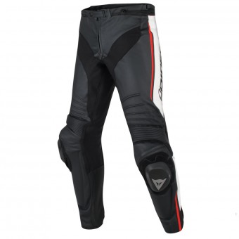 Motorcycle Trousers Dainese Misano Black White Red Fluo Motorcycle Trousers Dainese Misano Black White Red Fluo