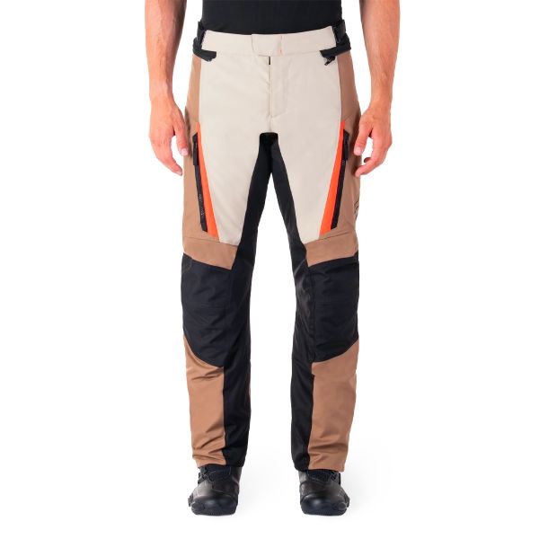 Alpinestars ST-1 Waterproof Pants Dark Khaki Sand Black Red Fluo