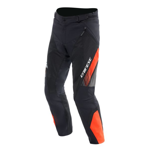 Motorcycle Trousers Dainese Drake 2 Air Black Red Fluo