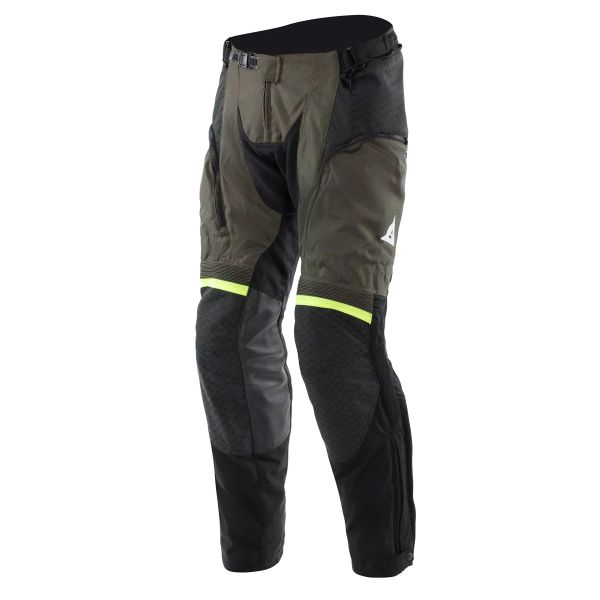 Motorcycle Trousers Dainese Super Adventure Absoluteshell Pants Black Tarmac Fluo Yellow