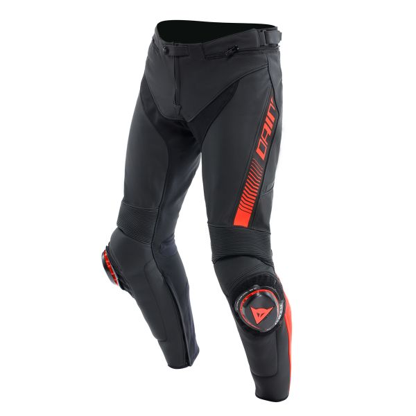 Motorcycle Trousers Dainese Super Speed Pants Black Red Fluo