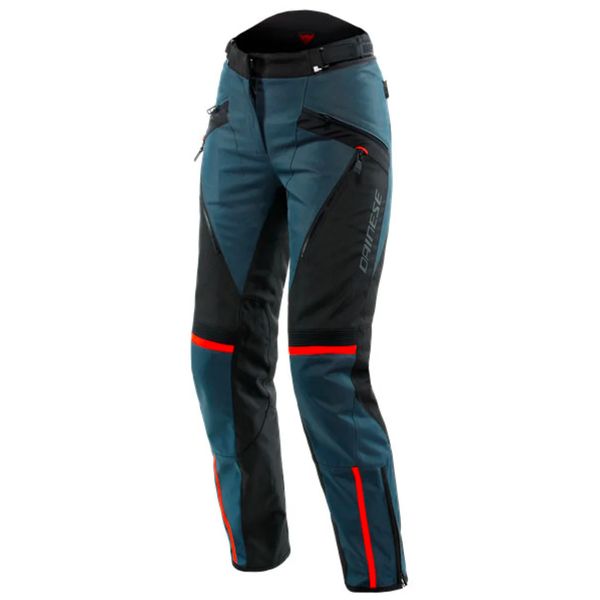Motorcycle Trousers Dainese Tempest 3 D-Dry Lady Ebony Black Lava Red Pants