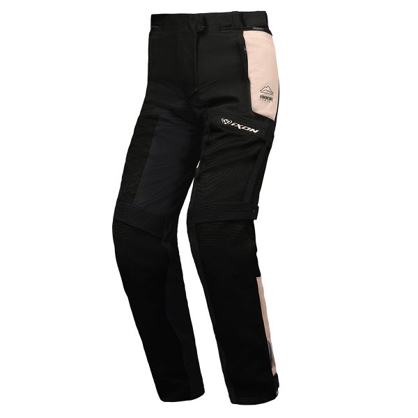 Motorcycle Trousers Ixon M-Njord Lady Pant Sand Black Red