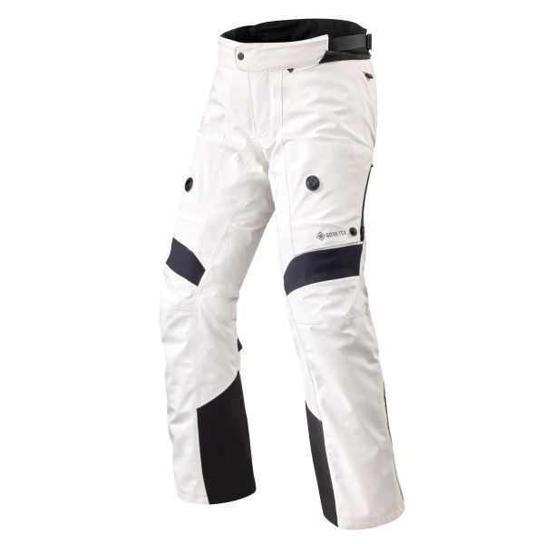 Motorcycle Trousers REV'IT Poseidon 3 GTX Short Silver Black Motorcycle Trousers REV'IT Poseidon 3 GTX Short Silver Black