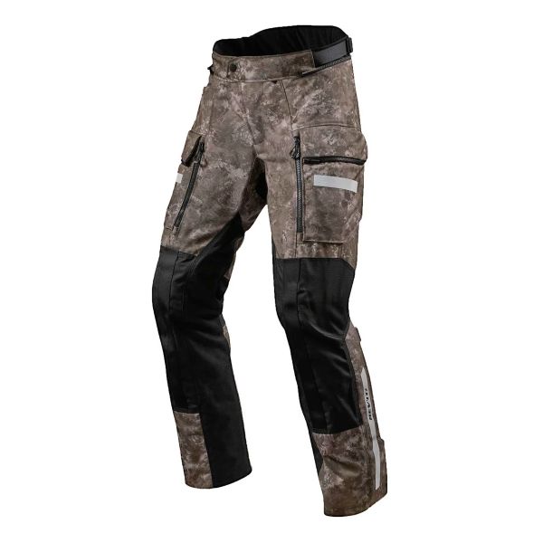 Motorcycle Trousers REV'IT Sand 4 H2O Camo Brown Long