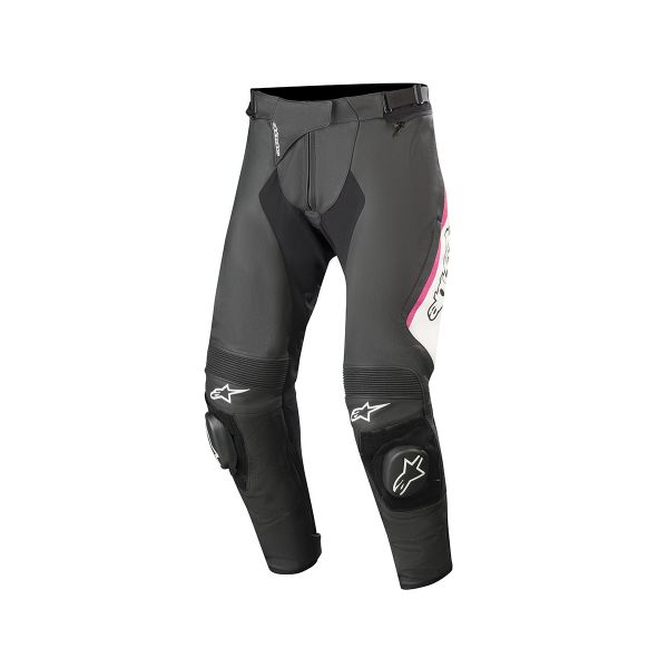 Motorcycle Trousers Alpinestars Stella Missile V2 Black White Fuchsia