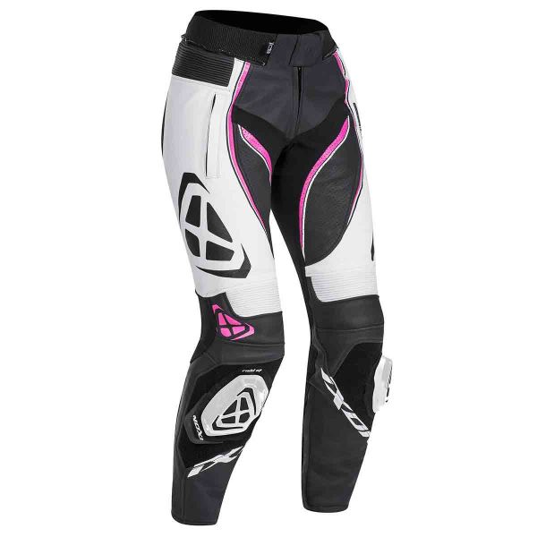 Motorcycle Trousers Ixon Vortex Lady Pant Black White Fuchsia