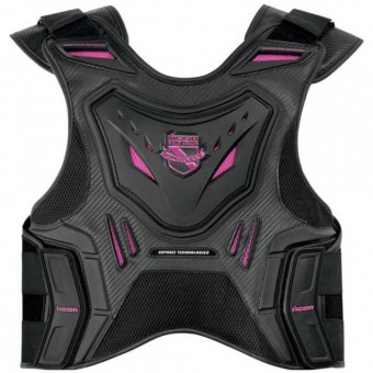 Back Protectors ICON Stryker Vest Black Pink Woman