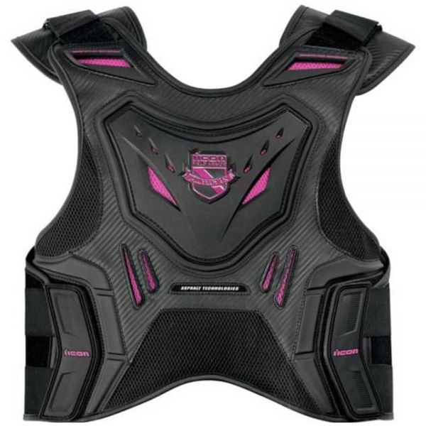 Back Protectors ICON Stryker Vest Black Pink Woman