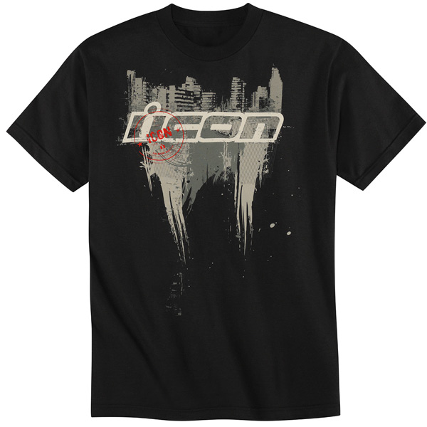 Motorcycle T-Shirts ICON Abrasion Tee Black