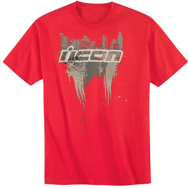 Motorcycle T-Shirts ICON Abrasion Tee Red