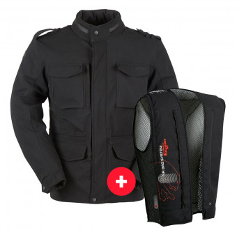 Motorcycle Coats Furygan Costa Spand Black + Fury Air Bag System