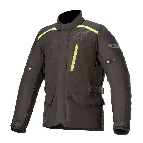 Motorcycle Coats Alpinestars Gravity Drystar Black Yellow Fluo