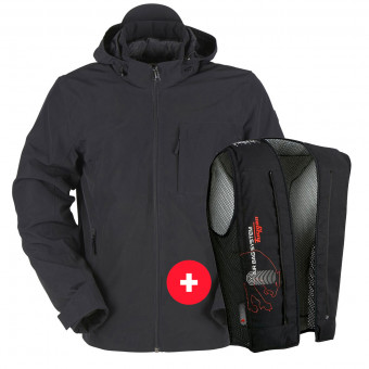 Motorcycle Coats Furygan London Evo Black + Fury Air Bag System