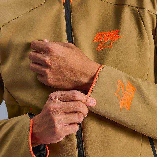 Alpinestars Aeroshell WP Dark Khaki Black Orange Fluo