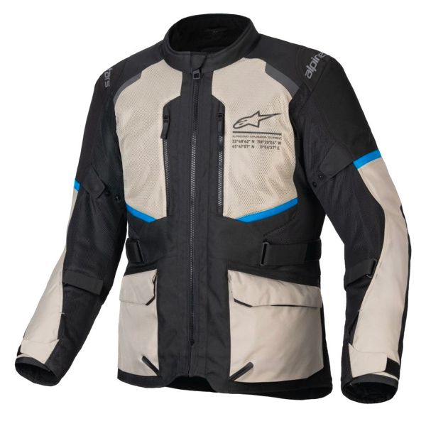 Motorcycle Coats Alpinestars Andes Air Drystar Black Laurel Gray Bright Blue Motorcycle Coats Alpinestars Andes Air Drystar Black Laurel Gray Bright Blue