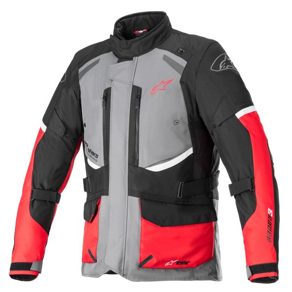 Motorcycle Coats Alpinestars Andes V3 Drystar Dark Grey Black Bright Red