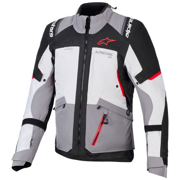 Motorcycle Coats Alpinestars Andes V4 Drystar Dark Gray Ice Gray Black Bright Red
