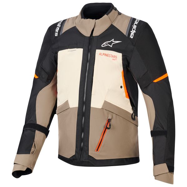 Motorcycle Coats Alpinestars Andes V4 Drystar Walnut Mastic Black