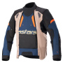 Motorcycle Coats Alpinestars Halo Drystar Dark Blue Khaki Flame Orange