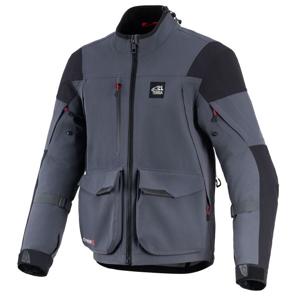 Motorcycle Coats Alpinestars Maxdura Drystar XF Deep Gray Black