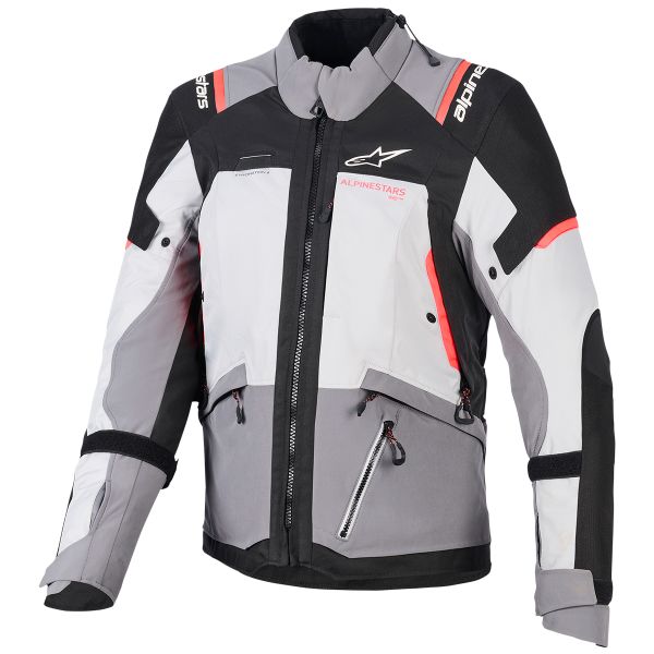 Motorcycle Coats Alpinestars Stella Andes V4 Drystar Dark Gray Ice Gray Black Fluo Coral