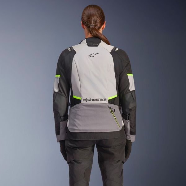 Alpinestars Stella Andes V4 Drystar Ice Gray Dark Gray Black Yellow Fluo