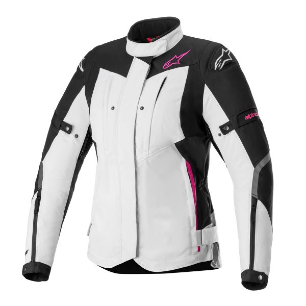 Motorcycle Coats Alpinestars Stella RX-5 Drystar Ice Grey Black Fuchsia