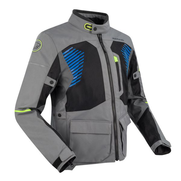 Motorcycle Coats Bering Bakundu Grey Black Blue Motorcycle Coats Bering Bakundu Grey Black Blue