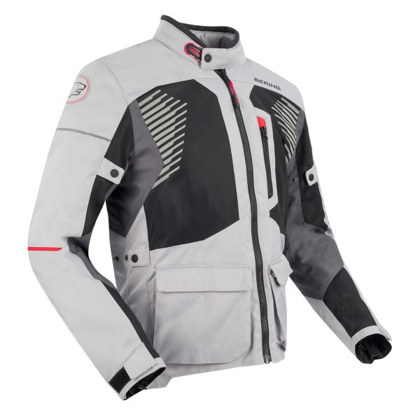 Motorcycle Coats Bering Bakundu Grey Black Red Motorcycle Coats Bering Bakundu Grey Black Red
