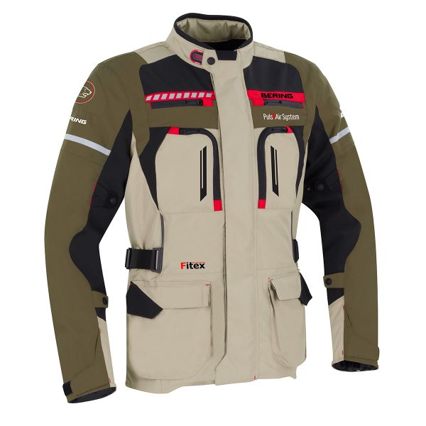 Motorcycle Coats Bering Boston Khaki Mastic CE