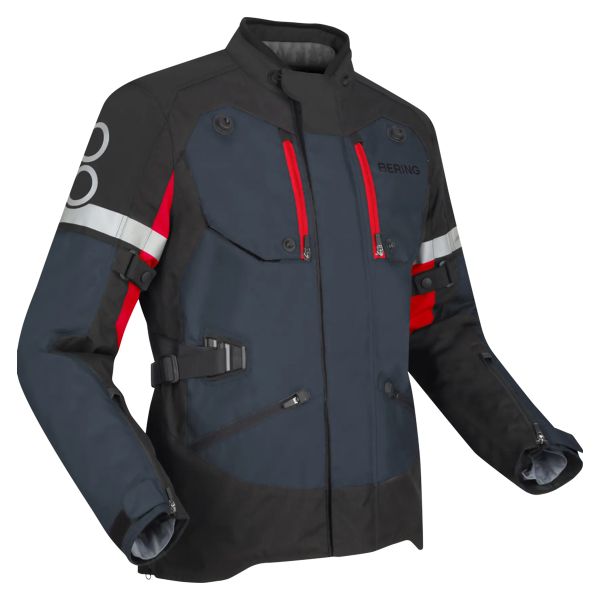 Motorcycle Coats Bering Halifax Black Anthracite Red