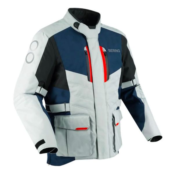 Motorcycle Coats Bering Siberia Grey Blue Red Motorcycle Coats Bering Siberia Grey Blue Red